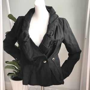 ALL SAINTS Grey Peplum Jacket